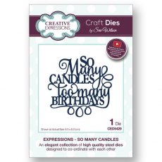 Sue Wilson Craft Dies Expressions Collection So Many Candles