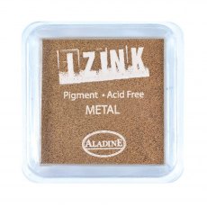 Aladine Izink Pigment Ink Pad Metal Copper | 5cm x 5cm