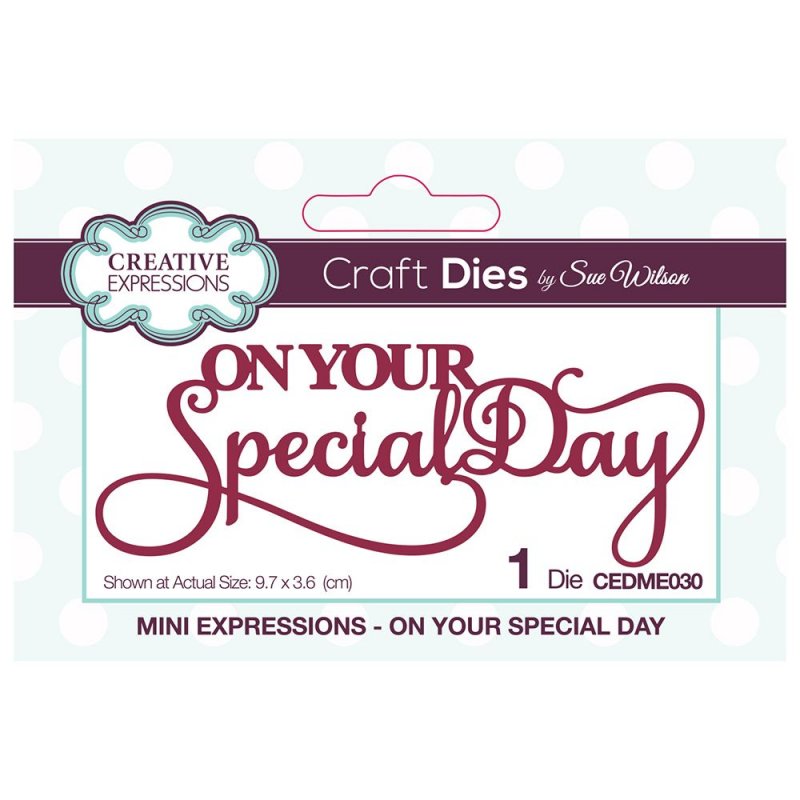 Sue Wilson Sue Wilson Craft Dies Mini Expressions Collection On Your Special Day