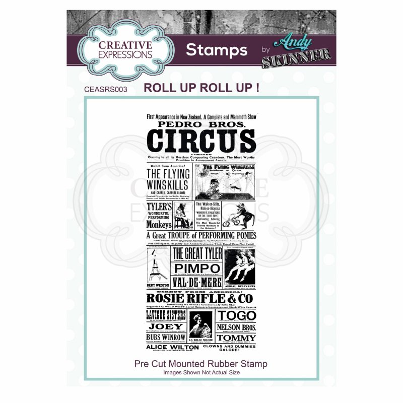 Andy Skinner Creative Expressions Pre Cut Rubber Stamp by Andy Skinner Roll up Roll up