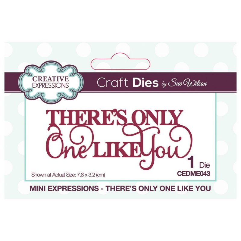 Sue Wilson Sue Wilson Craft Dies Mini Expressions There's Only One Like You
