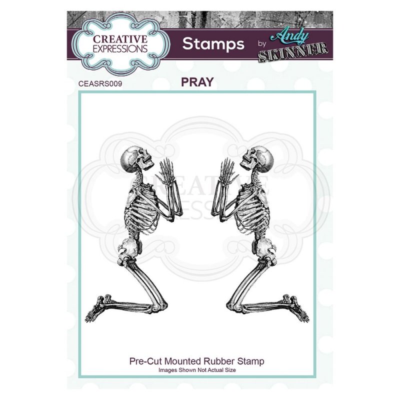 Andy Skinner Creative Expressions Pre Cut Rubber Stamp by Andy Skinner Pray