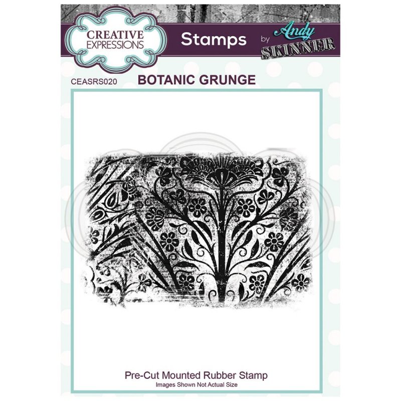 Andy Skinner Creative Expressions Pre Cut Rubber Stamp by Andy Skinner Botanic Grunge