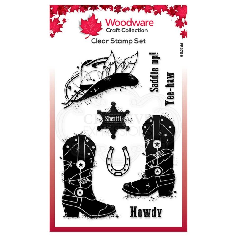 Woodware Woodware Clear Stamps Howdy Cowboy | Set of 8