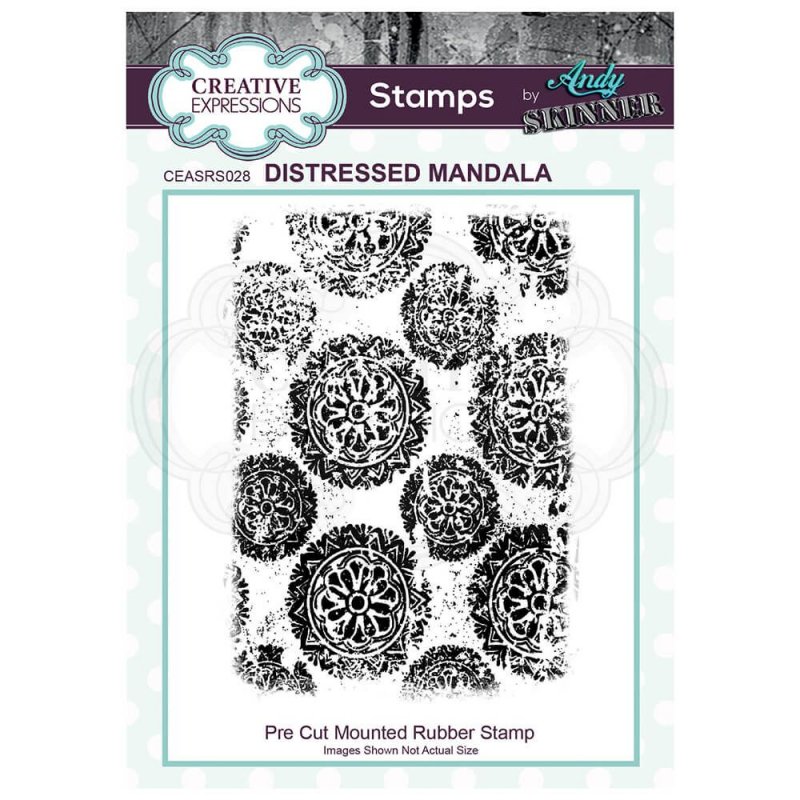 Andy Skinner Creative Expressions Pre Cut Rubber Stamp by Andy Skinner Distressed Mandala