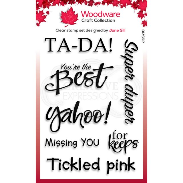 Woodware Woodware Clear Stamps Ta Da! | Set of 7