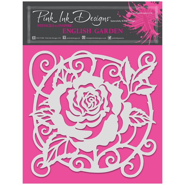 Pink Ink Designs Pink Ink Designs English Garden Stencil | 8 x 8 inch