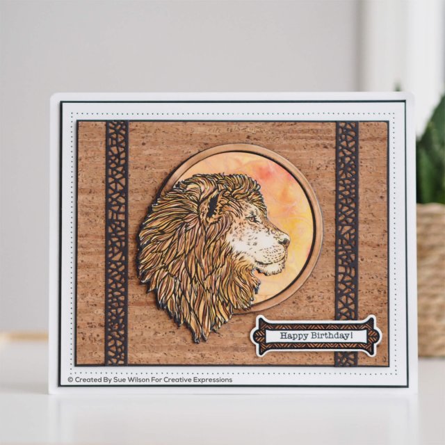 Creative Expressions Pre Cut Rubber Stamp Lion