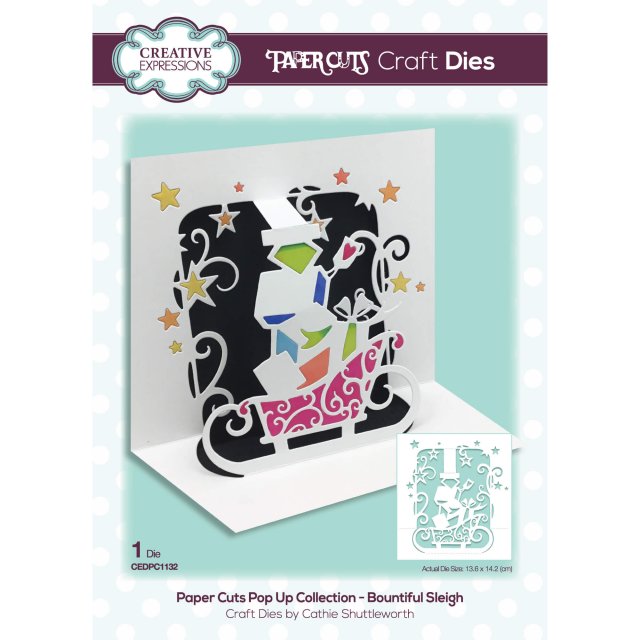 Paper Cuts Creative Expressions Craft Dies Paper Cuts Pop Up Collection Bountiful Sleigh