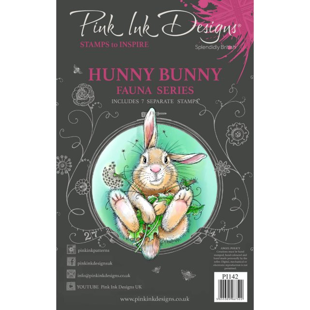 Pink Ink Designs Pink Ink Designs Clear Stamp Hunny Bunny | Set of 7