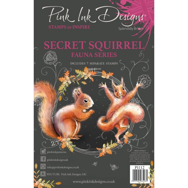 Pink Ink Designs Pink Ink Designs Clear Stamp Secret Squirrel | Set of 7