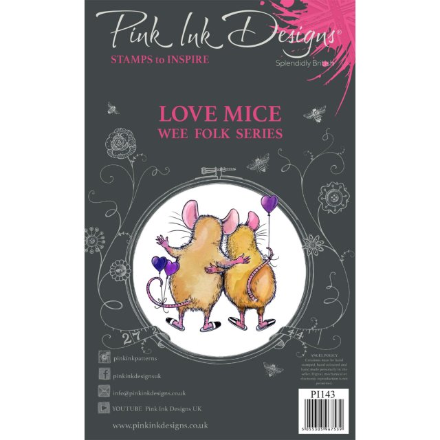 Pink Ink Designs Pink Ink Designs Clear Stamp Love Mice | Set of 2