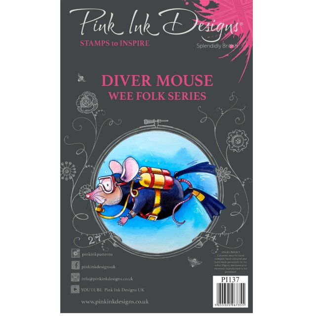 Pink Ink Designs Pink Ink Designs Clear Stamp Diver Mouse | Set of 3