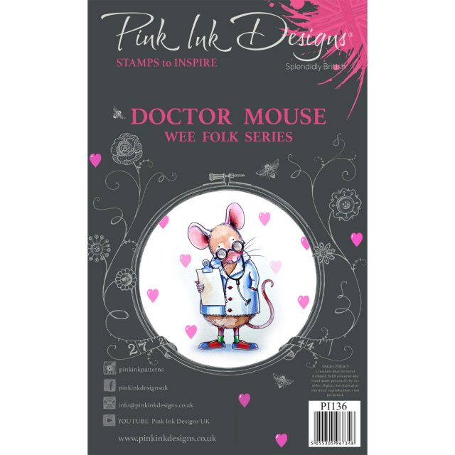 Pink Ink Designs Pink Ink Designs Clear Stamp Doctor Mouse | Set of 4