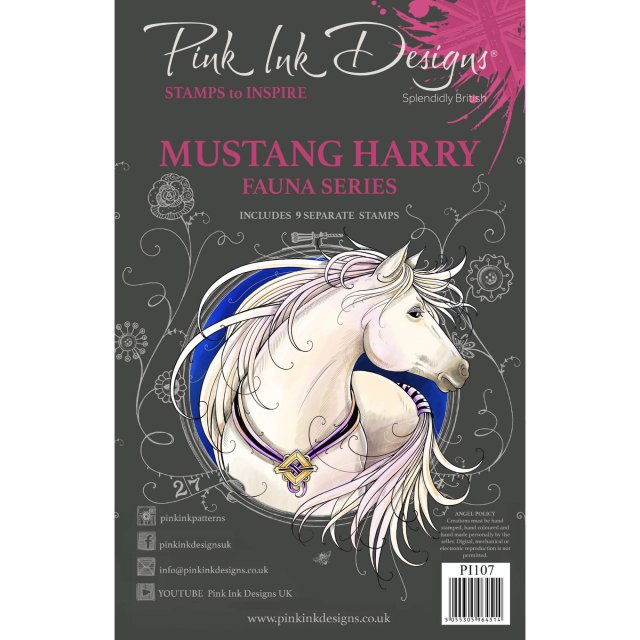 Pink Ink Designs Pink Ink Designs Clear Stamp Mustang Harry | Set of 9