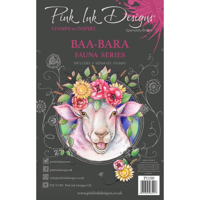 Pink Ink Designs Pink Ink Designs Clear Stamp Baa-Bara | Set of 8