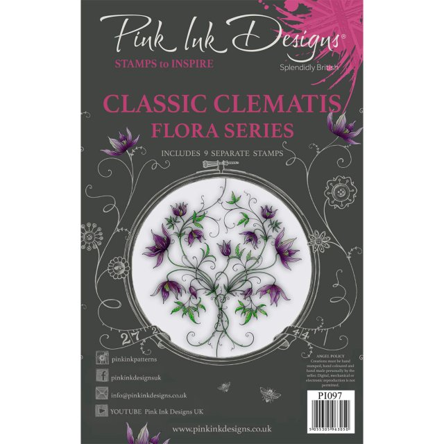 Pink Ink Designs Pink Ink Designs Clear Stamp Classic Clematis | Set of 9