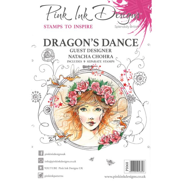 Pink Ink Designs Pink Ink Designs Clear Stamp Dragon's Dance | Set of 9