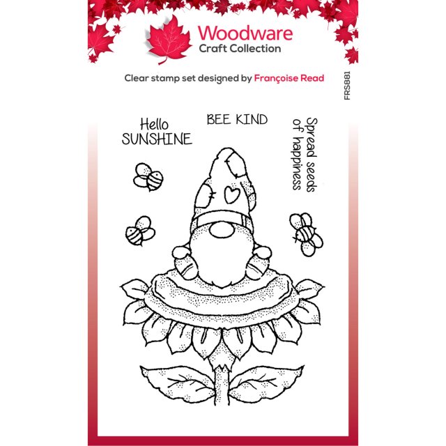Woodware Woodware Clear Stamps Sunflower Gnome | Set of 7