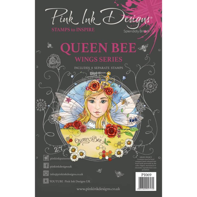 Pink Ink Designs Pink Ink Designs Clear Stamp Queen Bee | Set of 8