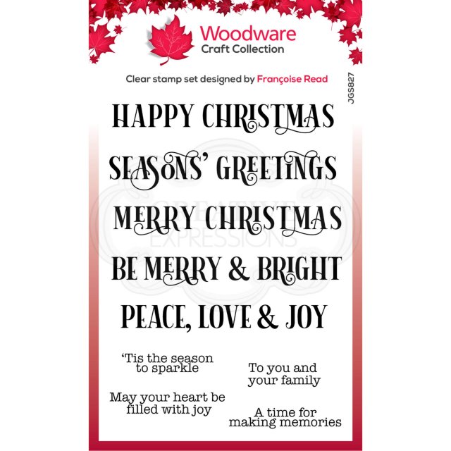 Woodware Woodware Clear Stamps Christmas Sparkle | Set of 9