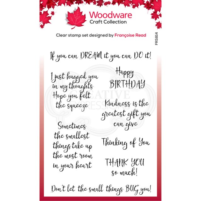 Woodware Woodware Clear Stamps Kindness | Set of 8