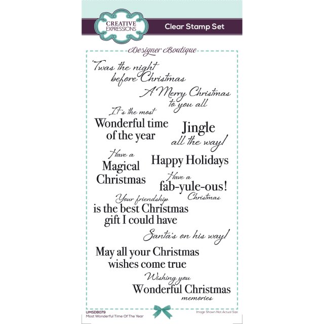 Designer Boutique Creative Expressions Designer Boutique Collection Clear Stamp Most Wonderful Time Of The Year | Set