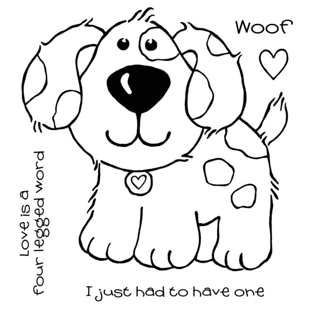 Woodware Woodware Clear Stamps Puppy Love | Set of 5