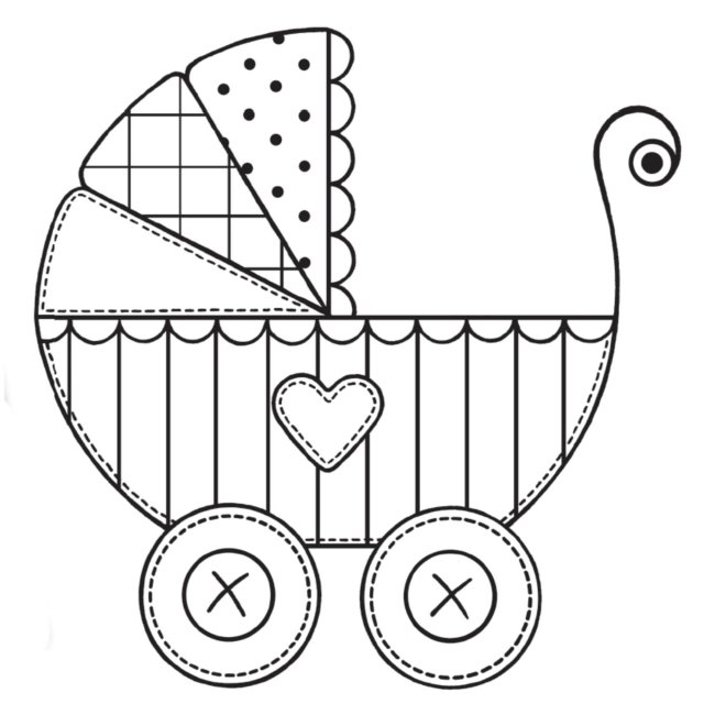Woodware Woodware Clear Stamps Pram