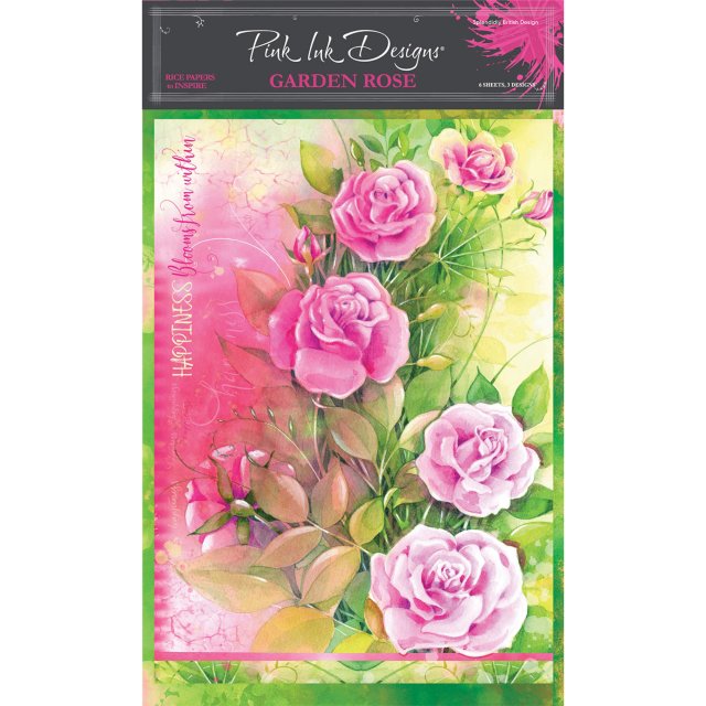 Pink Ink Designs Pink Ink Designs A4 Rice Paper Garden Rose | 6 sheets