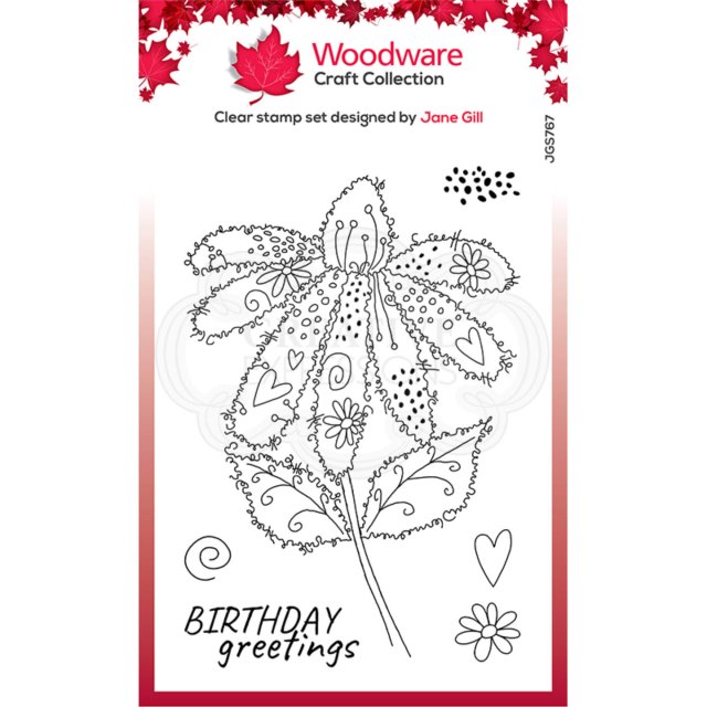 Woodware Woodware Clear Stamps Fuzzy Flowers Daisy | Set of 6
