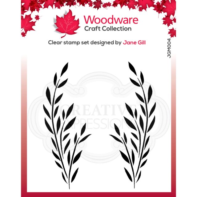 Woodware Woodware Clear Stamps Bethany Leaf | Set of 2