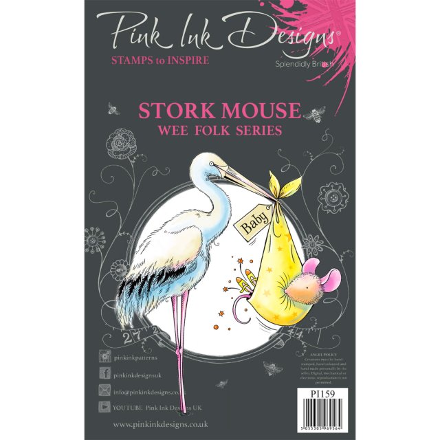Pink Ink Designs Pink Ink Designs Clear Stamp Stork Mouse | Set of 5