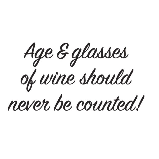 Woodware Woodware Clear Stamps Just Words Age And Glasses Of Wine
