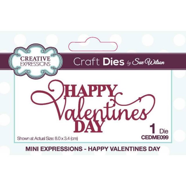 Sue Wilson Sue Wilson Craft Dies Mini Expressions Collection Happy Valentines Day