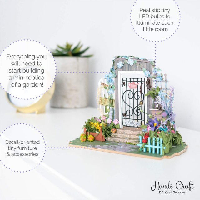 Rolife DIY LED Dreamy Garden Miniature House Kit Teens Xmas Gift DG163