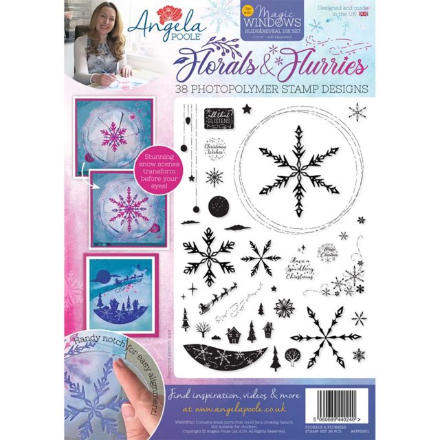 Angela Poole Angela Poole Clear Stamp Set Florals and Flurries | Set of 38