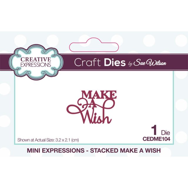 Sue Wilson Sue Wilson Craft Dies Mini Expressions Collection Stacked Make A Wish