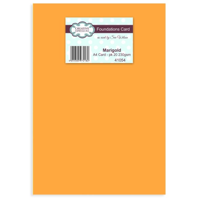 Creative Expressions Foundation A4 Card Pack Marigold