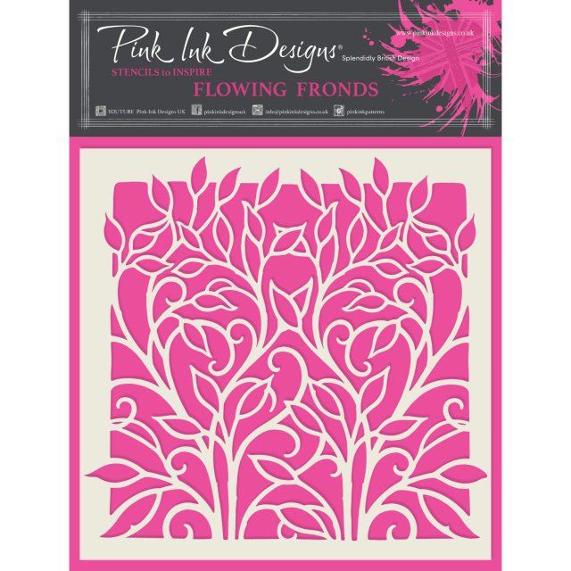 Pink Ink Designs Pink Ink Designs Stencil Flowing Fronds | 7 x 7 inch