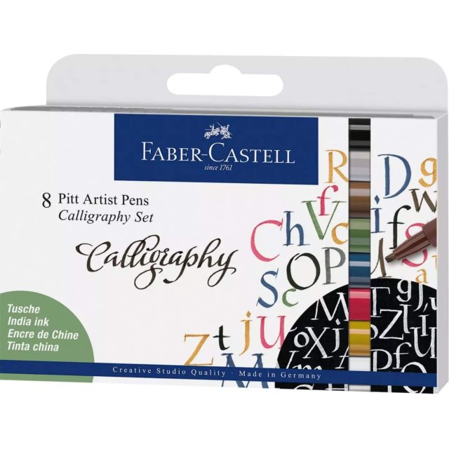 Faber-Castell Faber-Castell Pitt Artist Pen Calligraphy Set | Set of 8