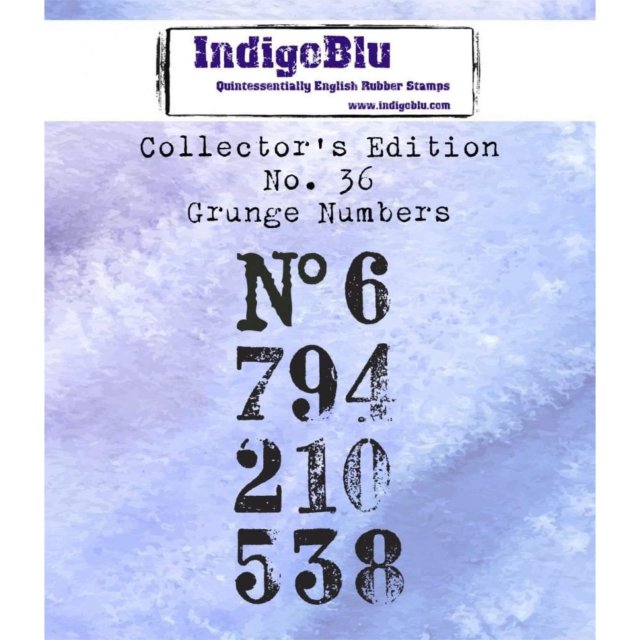 IndigoBlu Stamps IndigoBlu A7 Rubber Mounted Stamp Collectors Edition No 36 - Grunge Numbers