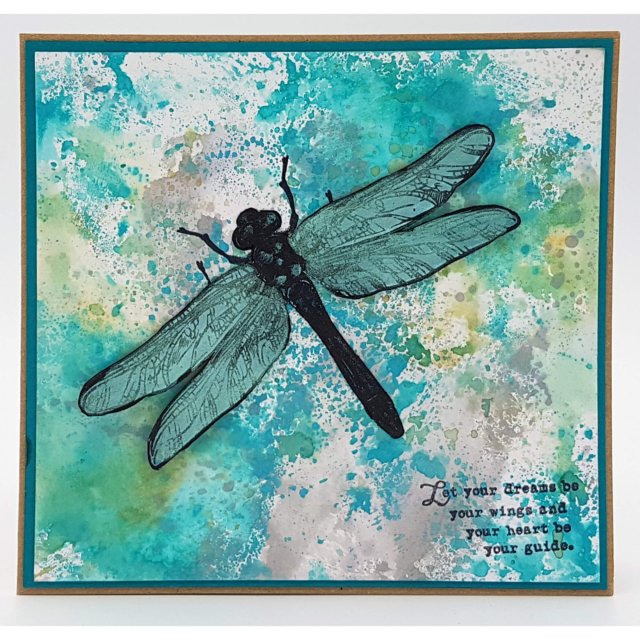 IndigoBlu A6 Rubber Mounted Stamp Giant Dragonfly Set of 3