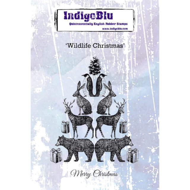 IndigoBlu Stamps IndigoBlu A6 Rubber Mounted Stamp Wildlife Christmas | Set of 2
