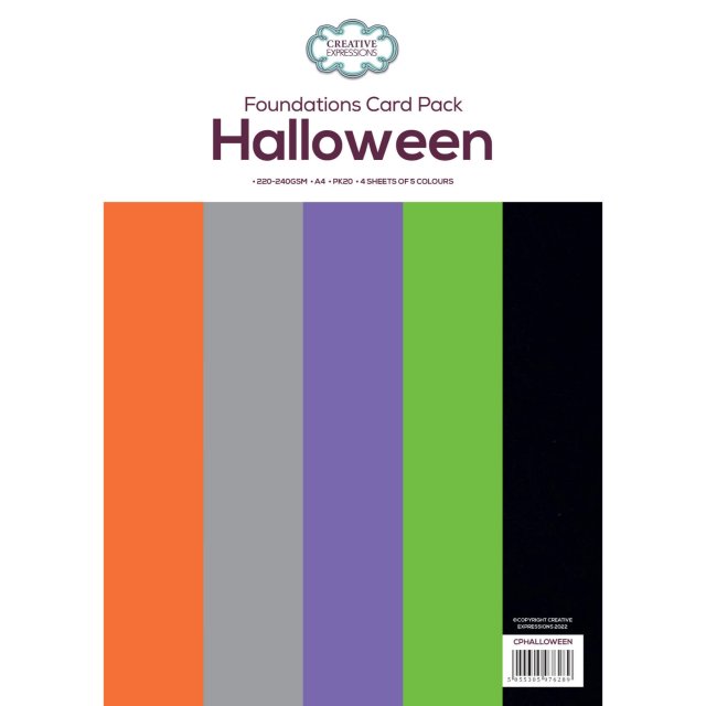Creative Expressions Foundation A4 Card Pack Halloween | 20 sheets
