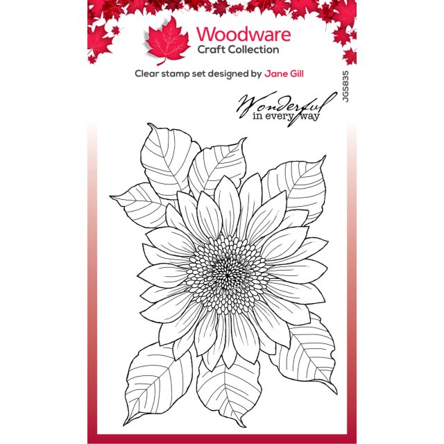 Woodware Woodware Clear Stamps Sunflower Rays | Set of 2