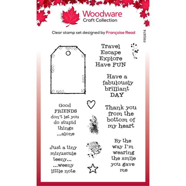 Woodware Woodware Clear Stamps Tagged Greetings | Set of 12
