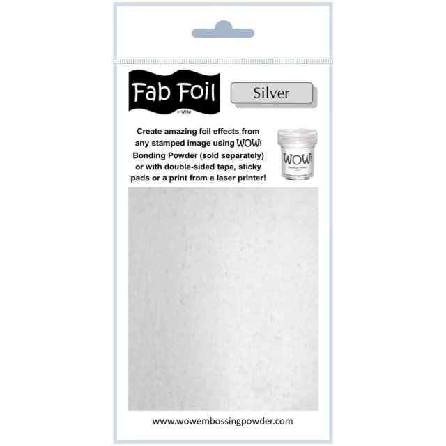 Wow Embossing Powders Wow Fab Foil Bright Silver | 10cm x 1m