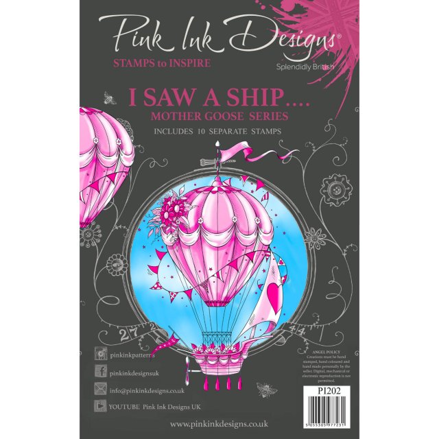 Pink Ink Designs Pink Ink Designs Clear Stamp I Saw A Ship... | Set of 10