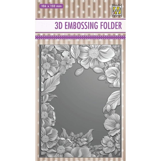 Nellie Snellen Nellie Snellen 3D Embossing Folder Flower Frame